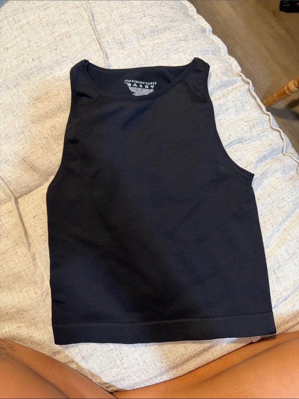 Primark Black Ribbed Tank Top